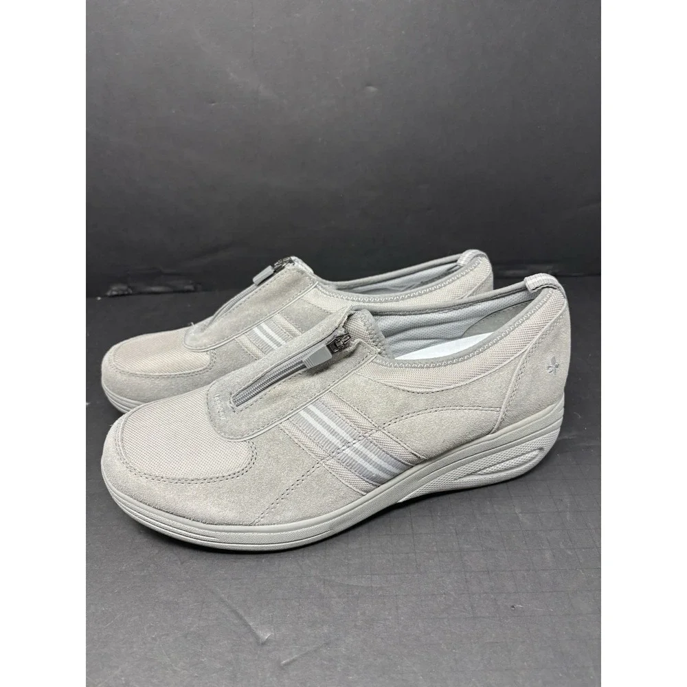 Grasshoppers Performance Platforms Get Fit Shoes Silver Gray‎ Zip Close Size 11M